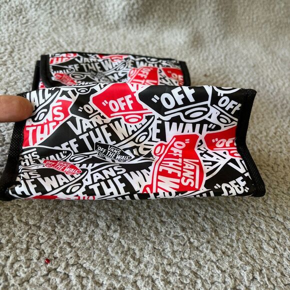 Vans Off The Wall  Lunch Sack Bag Foldable Insulated Cooler Black Red Skate - Picture 5 of 7